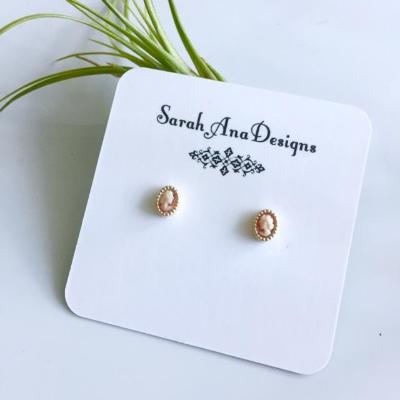 Tiny Sterling Silver or 14k Gold Vintage Cameo Earrings - Made to Order