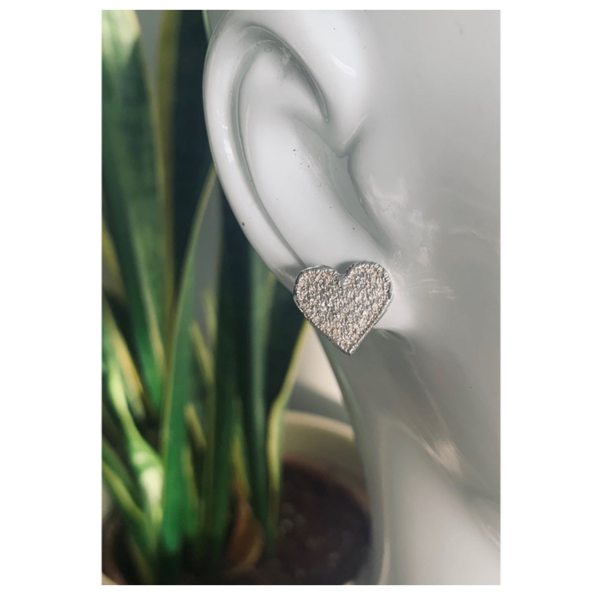 Heart Lace Stud Earrings SarahAnaDesigns