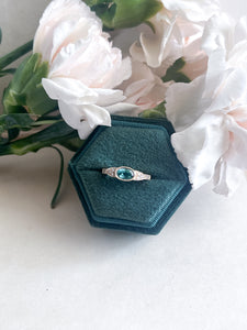 Oval Tourmaline and diamond ring in 14k gold