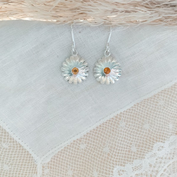 Bloom Dangle Earrings in Sterling Silver