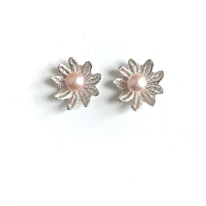 Petal Earring Jackets with Freshwater Pearls