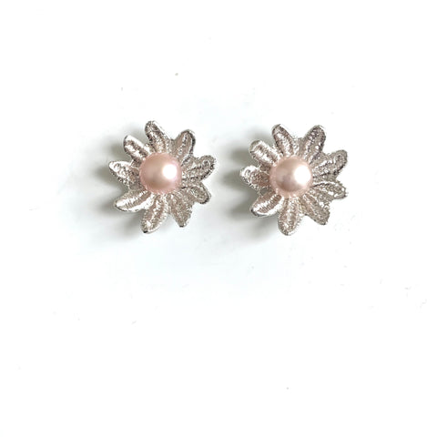Petal Earring Jackets with Freshwater Pearls