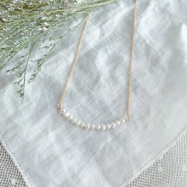 Gold-Filled Pearl Bar Pendant